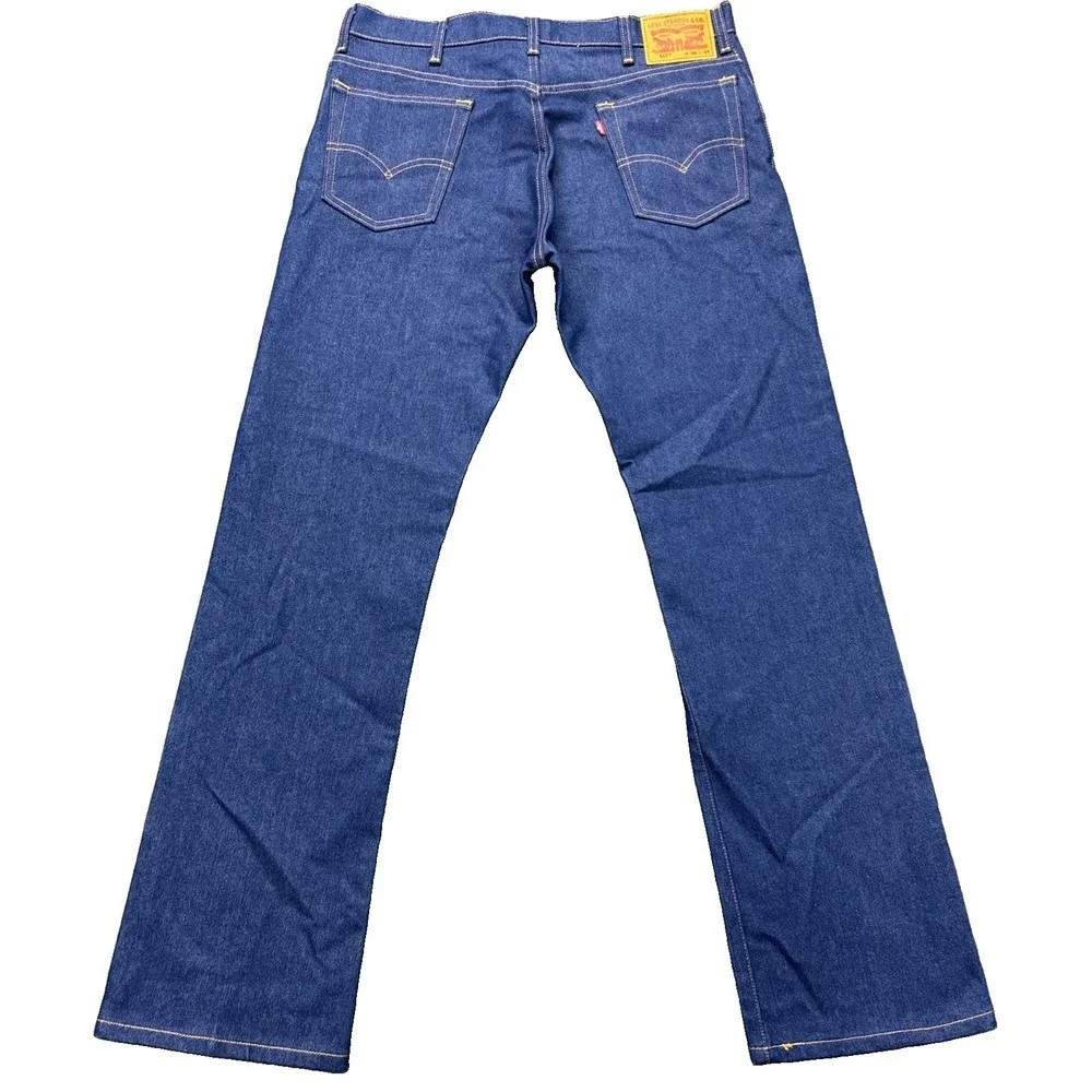 Levis 517 Bootcut Jeans Mens 36x34 Blue Denim Dark Wash Western Cowboy Work NWT
